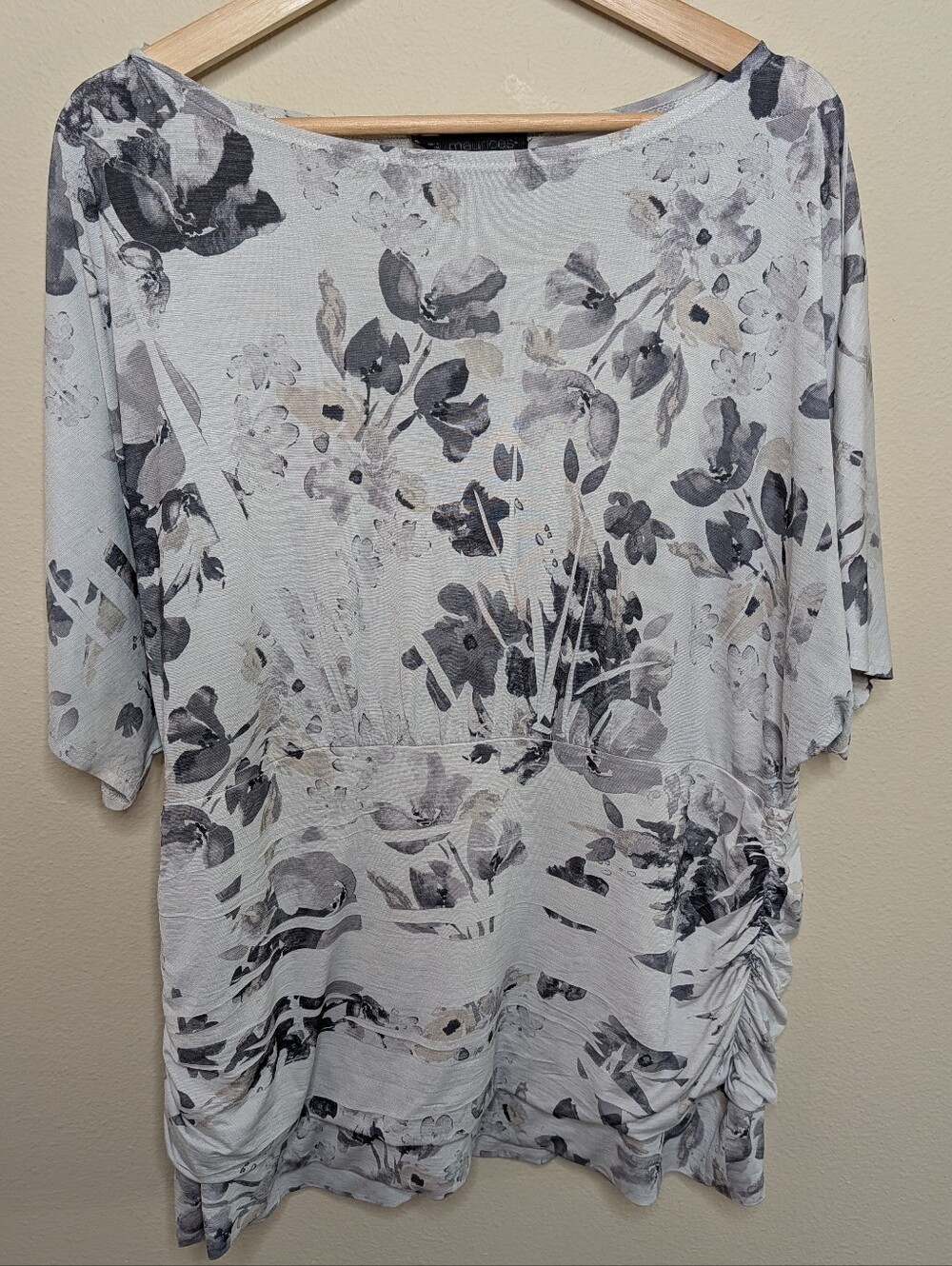 Maurices Plus Watercolor Floral Dolman Sleeve Top - 2X